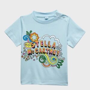 Stella McCartney Girl's Tee with Stella Logo Love to Dream Print